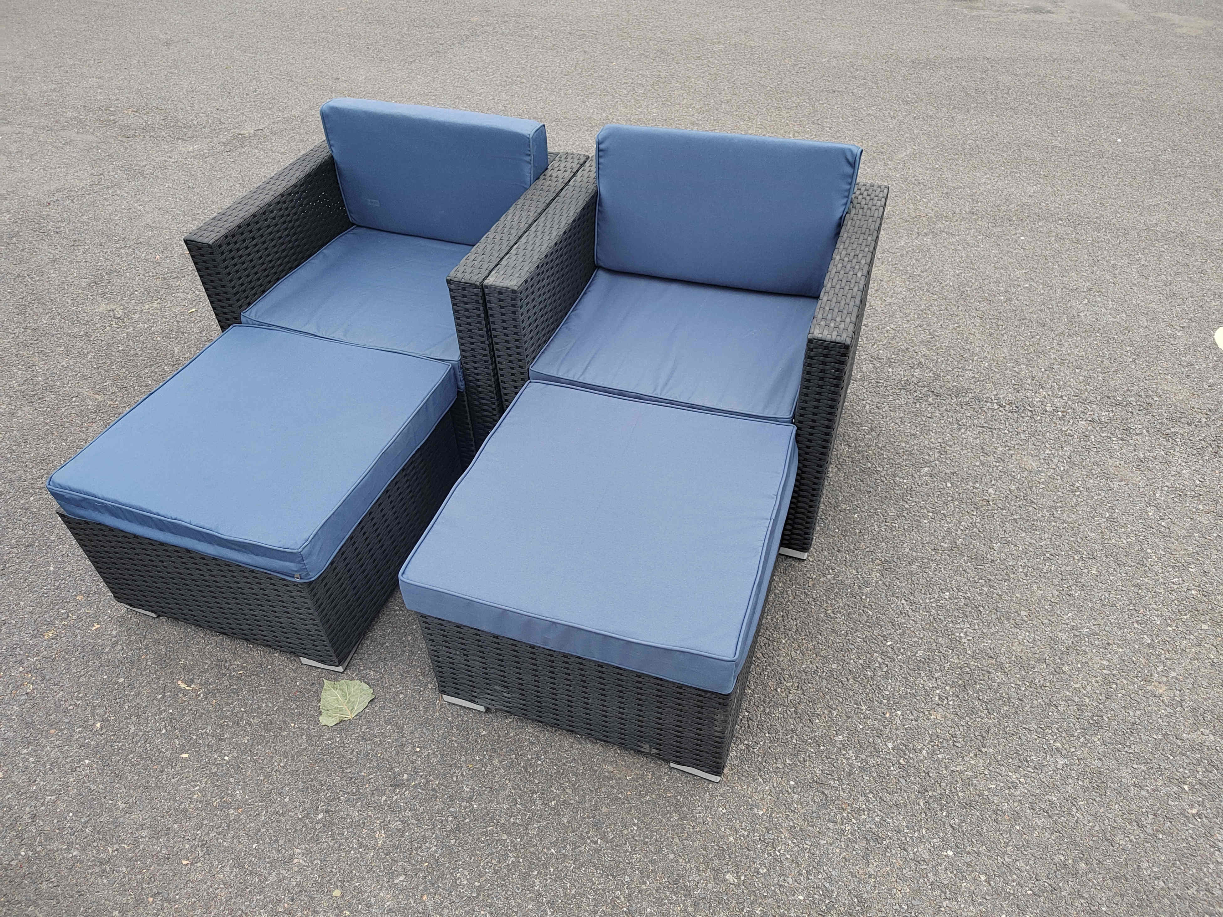Modern Free combination Rattan Sofa Settee Table Chairs Sets UV And Waterproof For Outdoor Indoor Relaxation Furniture