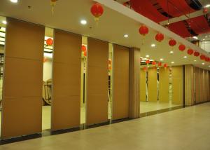 Quality Plywood Vinyl Office Hanging Partition System Folding Walls For Hotel wholesale