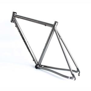 Quality Antirust Titanium Road Bike Frame 130mm Inner Cable Routing Lightweight wholesale