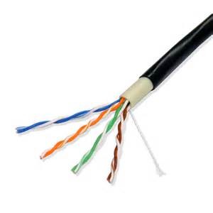 Outdoor UTP CAT5E Network Cable 4 Pairs 24AWG Copper Conductor with PE Jacket