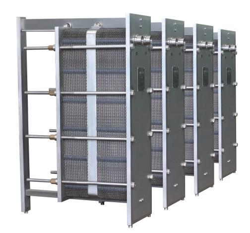Steam Water Air To Air Plate Heat Exchanger , Glass Lined Industrial Plate Heat