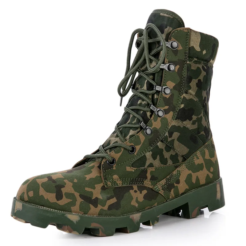 8 Inch 9 Inch Custom Military Boots Black Wear-Resistant Wicking Tactical Hiking Boots