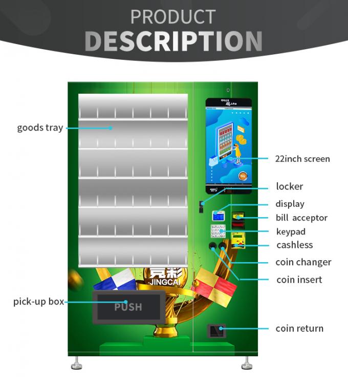 Sports Betting , Lottery Custom Vending Machines With 22'' Touch Screen