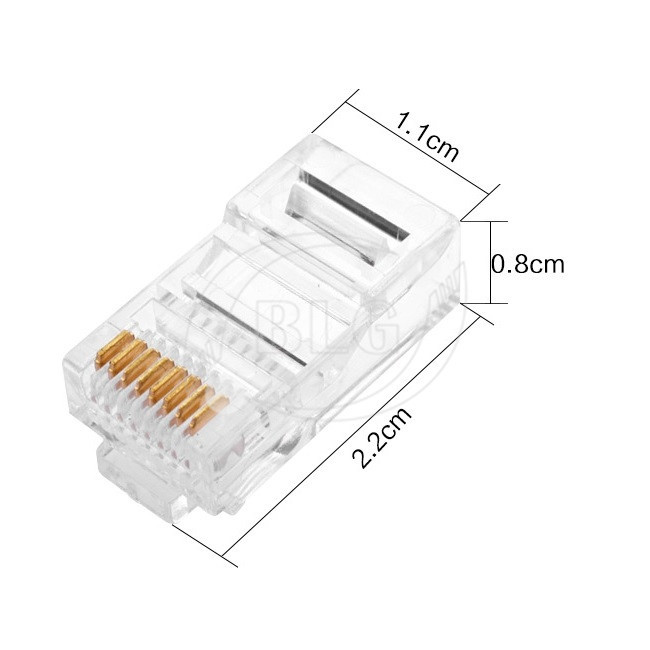 IEC Standard Network Cable Accessories Cat 5 Cable Connector Good Transmitting