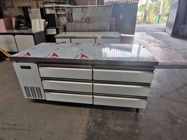 Commercial Counter Table Chest Of 6 Drawer Stainless Steel Refrigeration Kitchen