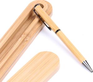 Quality Environmentally friendly pen bamboo advertising pens with gift box,bamboo pen with laser logo wholesale