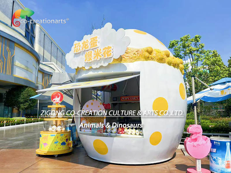 Popcorn Customized Fiberglass Kiosk For Amusement Park
