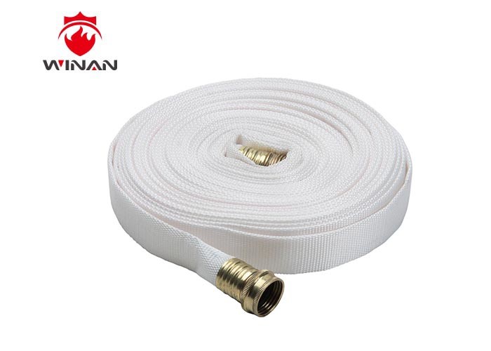 PVC Lining White red Fire Hydrant Hose Reel Single Jacket Fire Hose Customized