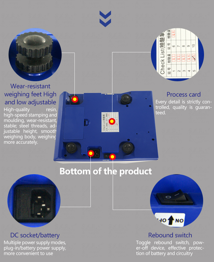 30kg Maximum Range LCD Display Conventional Counting Table Scale for Industrial Weighing