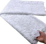 wholesale muslin fabric guipure embroidery lace fabric for senegal party &