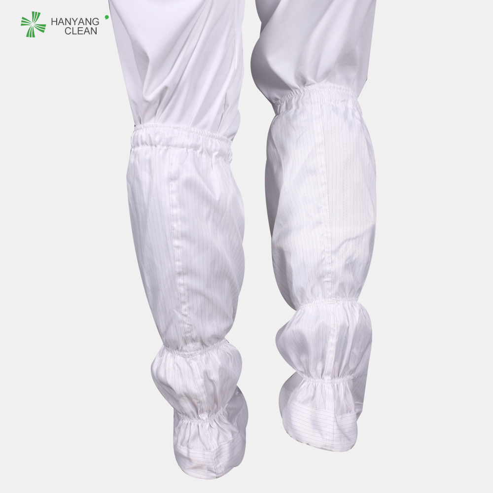 ESD PU Long Clean Room Booties With 10e6-10e7Ohm Surface Resistance