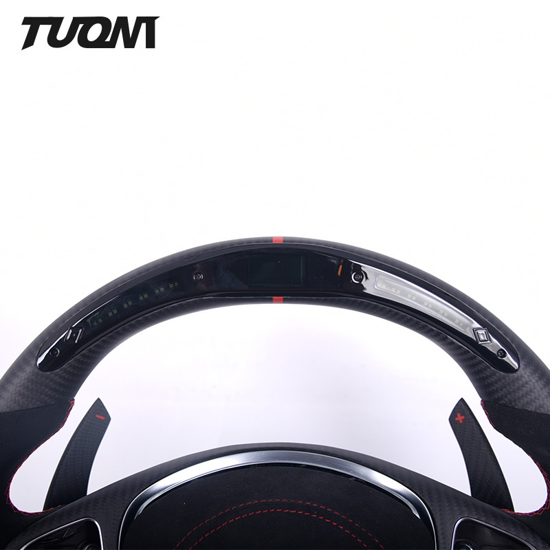 W205 CLA Alcantara Real Carbon Fiber Mercedes Benz Steering Wheel With LED