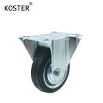 Zinc Plated 3inch 4inch 5inch Black Rubber Rotating Wheel for Furniture Trolley