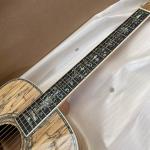 Custom Maple 41 Inch D Type Acoustic Guitar Abalone Inlays Ebony Fingerboard