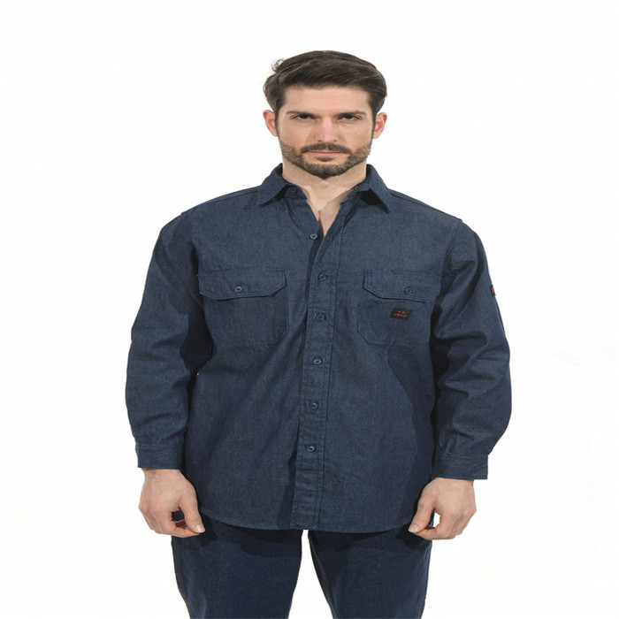 Buttons Style Flame Resistant Work Shirt Customized LOGOS / Lables