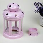Portable Metal Hanging Lantern Iron Art Star Candle Lamp for Festival/Christmas