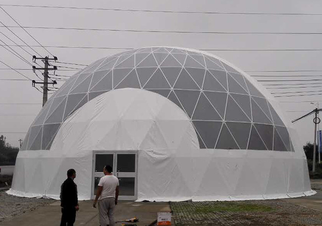 Snow White Transparent Large Dome Tent Diameter 30m For Road Show