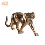 Animal Decor Resin Leopard Statue Polyresin Animal Figurines Fiberglass Gold