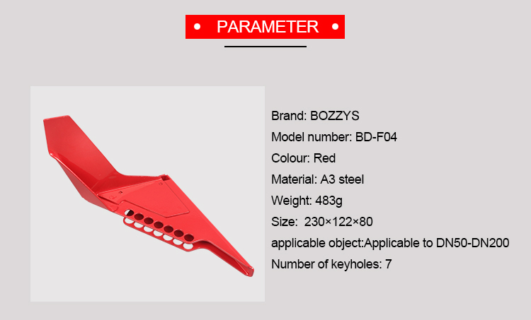 BOSHI Super September Red Safety Adjustable Valve Lockout