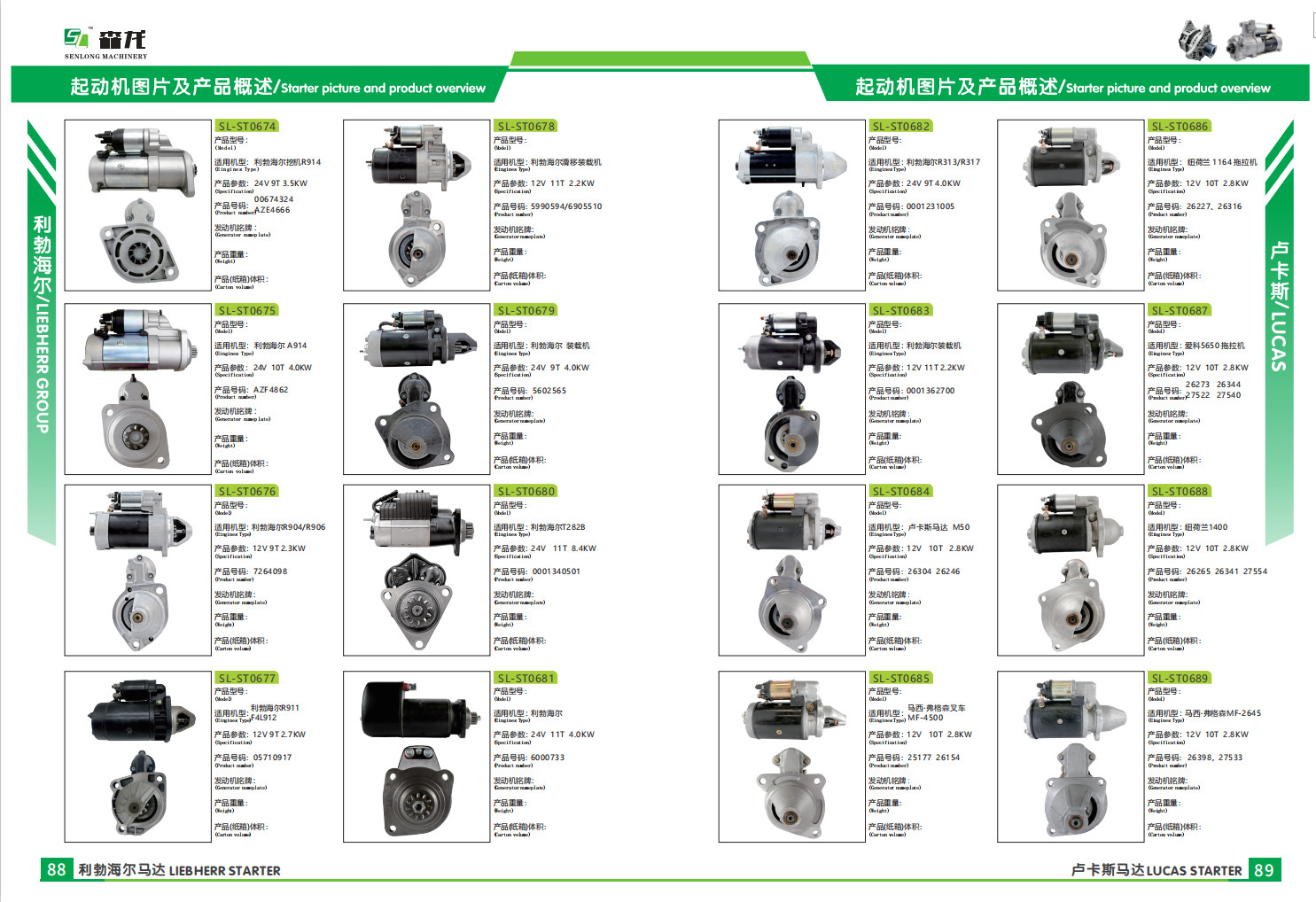 24V 11T 9.0KW Carter Motor 3084198 3093137 3603868PL 3628757 3628997 0R4998 10R0936 1249780 4Q5454 10461188 10479087