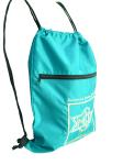 Drawstring 420D nylon fabric back bags with emboidery logo nylon storage bags