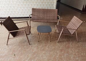 Quality Aluminum KD Garden Rattan Set 5mm Tempered Glass wholesale