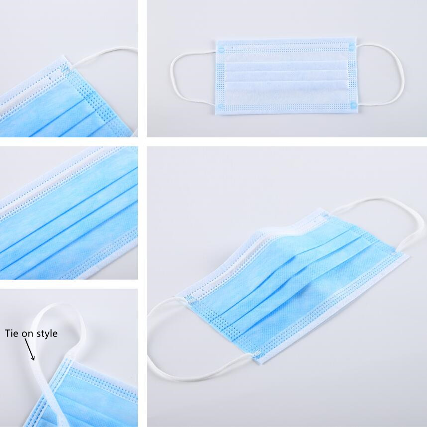 S&J Wholesale Protective 3 ply IIR CE Certified Surgical Disposable Medical Face Mask F2100 ASTM Level 2