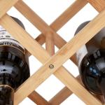 Countertop Bamboo Wine Rack Bottle Holder Foldable Storage Stand