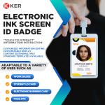 Office electronic employee badge e ink no battery nfc display electronic shelf