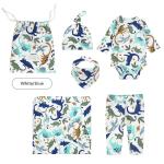 Wholesale Soft Organic Cotton Baby Pajamas Blanket Rib Hat Pants Set Baby Gift
