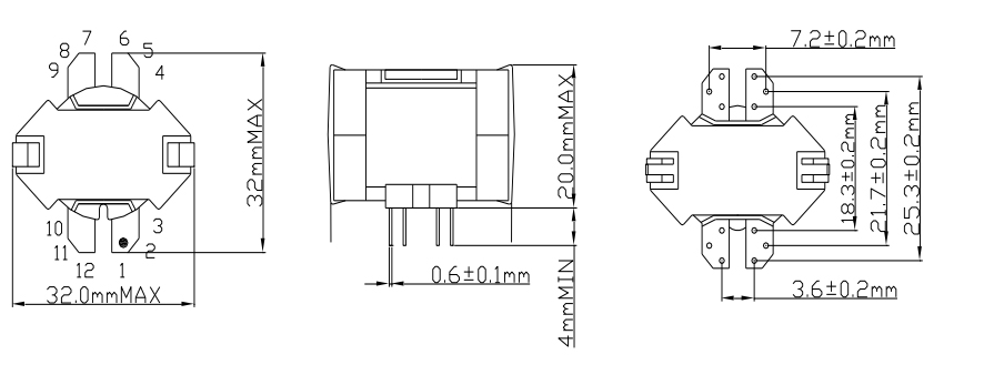 RM6/SUS310 Core High Frequency Power Transformer With High Performance