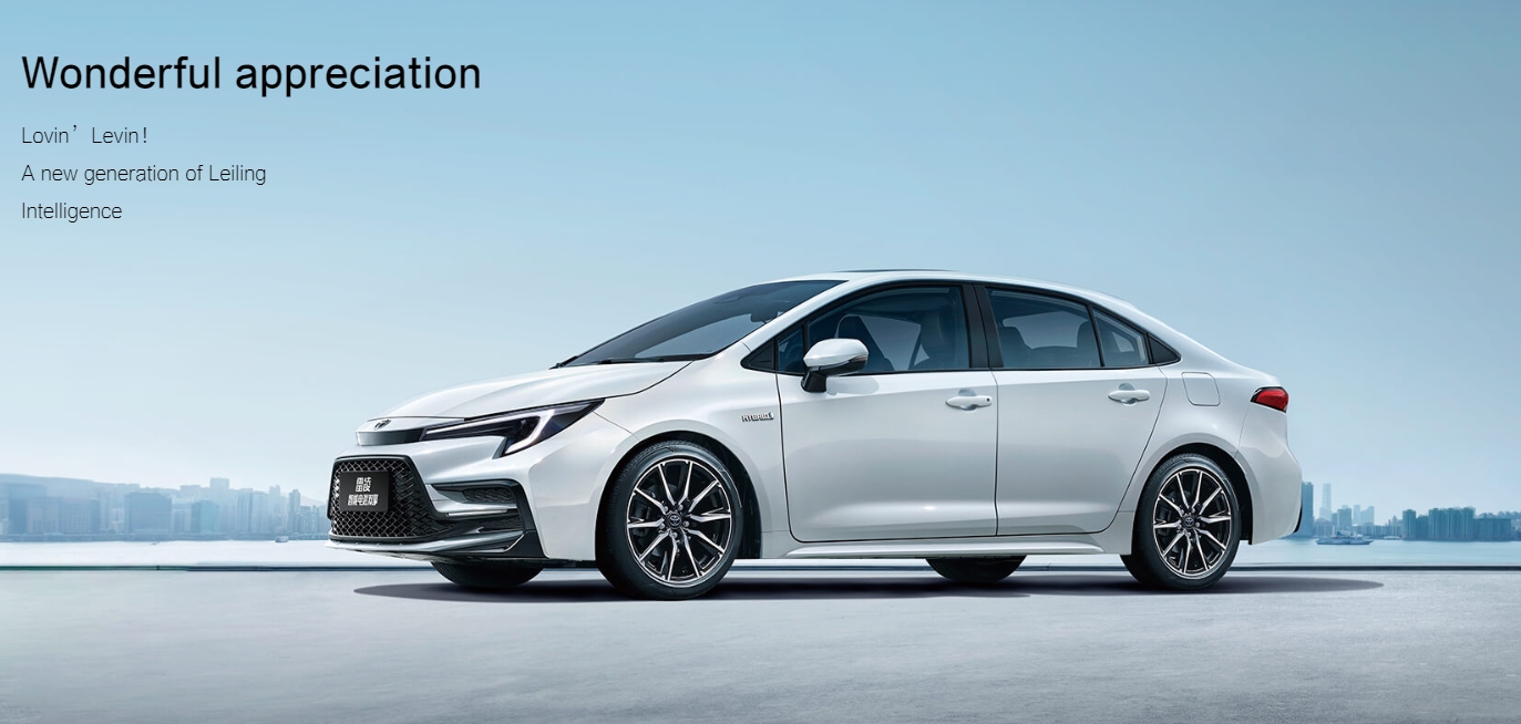 TO-YOTA LEVIN Hybrid Electric Car High Speed Electric Vehicle with 2700mm Wheelbase and 5 Seating Arrangements
