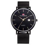 20mm Strap Width Luminous Quartz Stainless Steel Watch