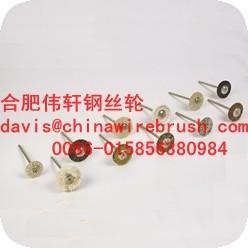 Quality Mini Wire Brush, Wheel Brush with shaft wholesale