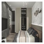European Solid Wood Walk In Closet Cabinets Customized for Home Bedroom Set