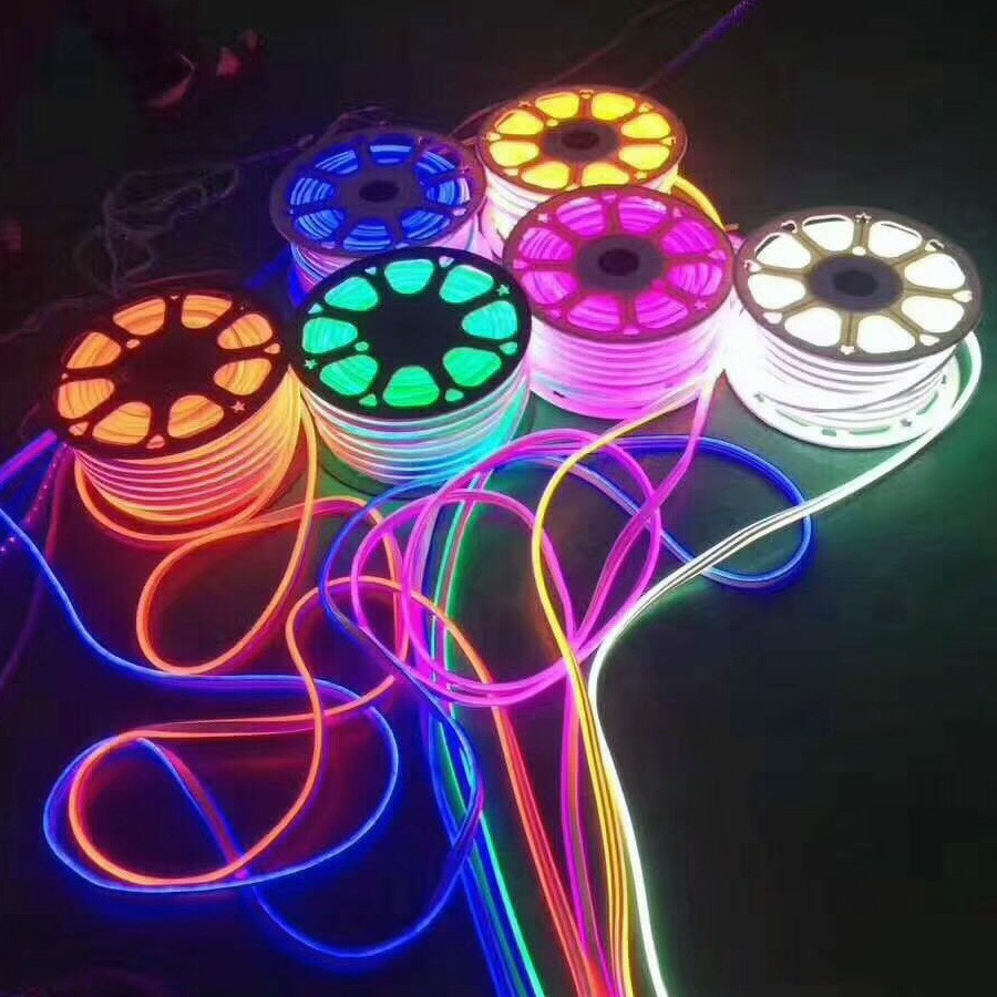 Waterproof IP67 LED Neon Strip Light , RGB LED Neon Flex Rope DC12V AC110V AC220V