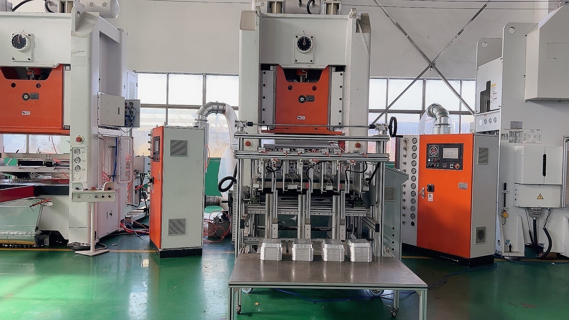 Mitsubishi Plc Program 80 Ton Aluminium Foil Press Container Making Machine