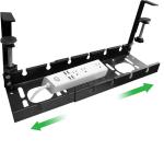 9 Wire Steel Cable Management Tray Under Desk Sturdy Carbon Steel Desk Cable
