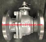 stainless steel SCS13 JIS10K flange end ball valve