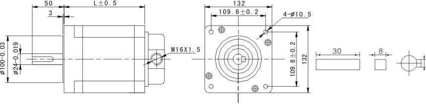 130mm 3 phase stepper motor J31322