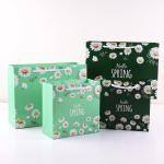 OEM Private Logo Paper Shopping Bags With Handles Hot Stamping Surface
