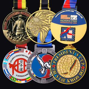 Quality Zinc Alloy Metal Sports Custom Medals 2D 3D Gold Silver Award Medal wholesale