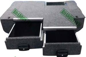 Quality AUSTRALIAN STYLE 4WD REAR STORAGE ROLLER DRAWER SYSTEMS AND RACK DIVIDERS FOR TOYOTA HILUX 2015+ wholesale