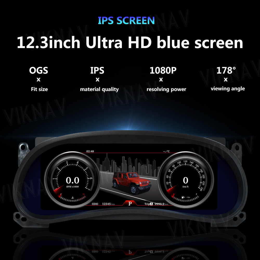Digital Cluster Linux Screen Car Dashboard For Jeep Wrangler 2011-2017
