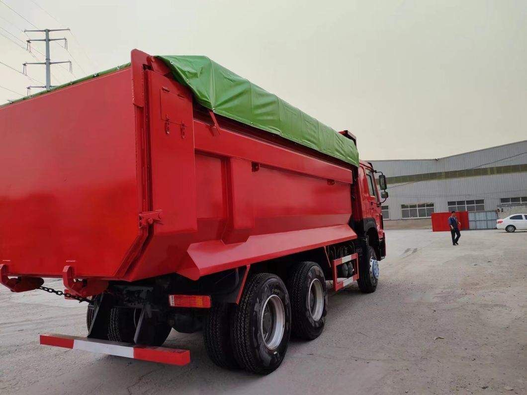 Red U-Type Dump Truck Sinotruck HOWO 6*4 Dump Truck Secondhand Truck 10tires