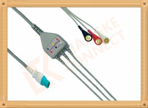 Quality OEM Siemens Draeger ECG Patient Cable 10 Pin One Piece 3 Leads wholesale