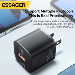PD3.0 QC3.0 GaN Chargers USB A Type C USB C Phone Charger 20W ES-CD31 Series