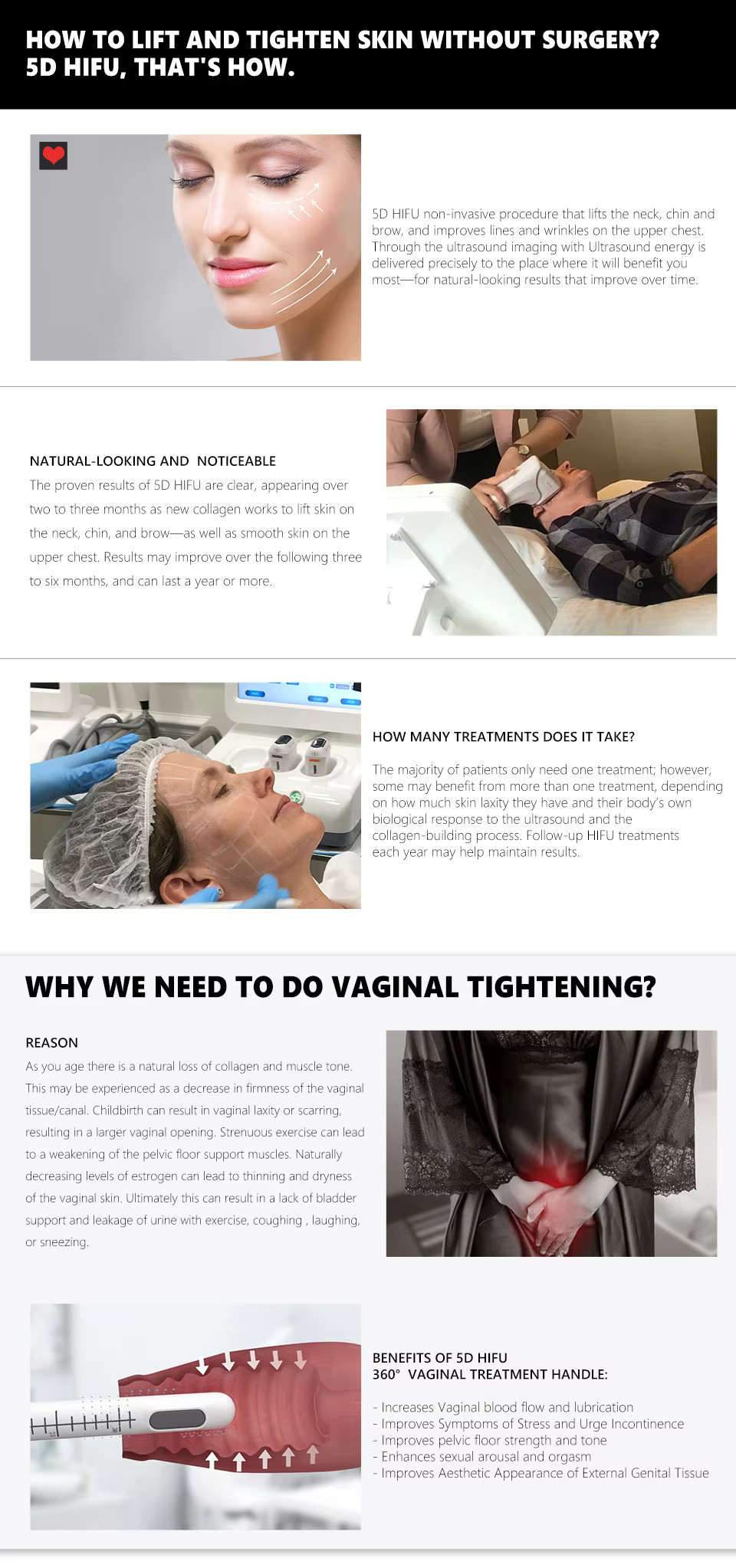 Lightweight HIFU Skin Firming Machine Customized With Adjustable 5.0 - 25mm Range