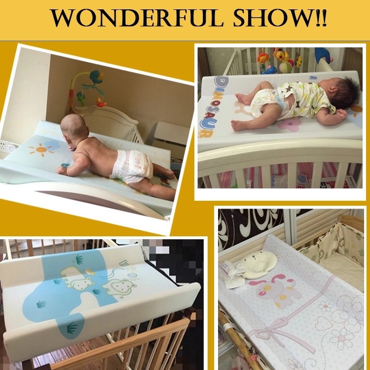 Portable Wedge Changing Mat , Washable Baby Touch Cover Change Table Mat