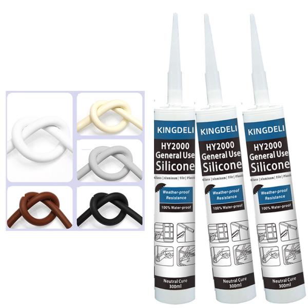 Multipurpose Neutral Silicone Sealant , Clear Silicone Glue For Glass UV